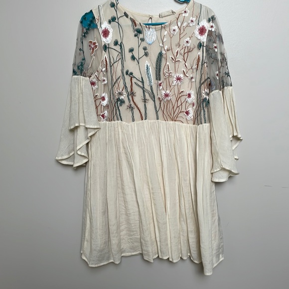 Altered State Dress Umgee Sheer Cream Dress Size S - Picture 4 of 8